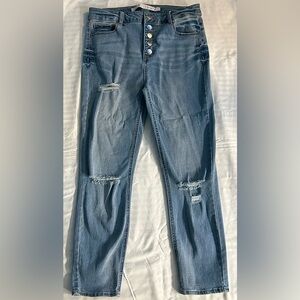 Light Blue High Waisted Mom Jeans